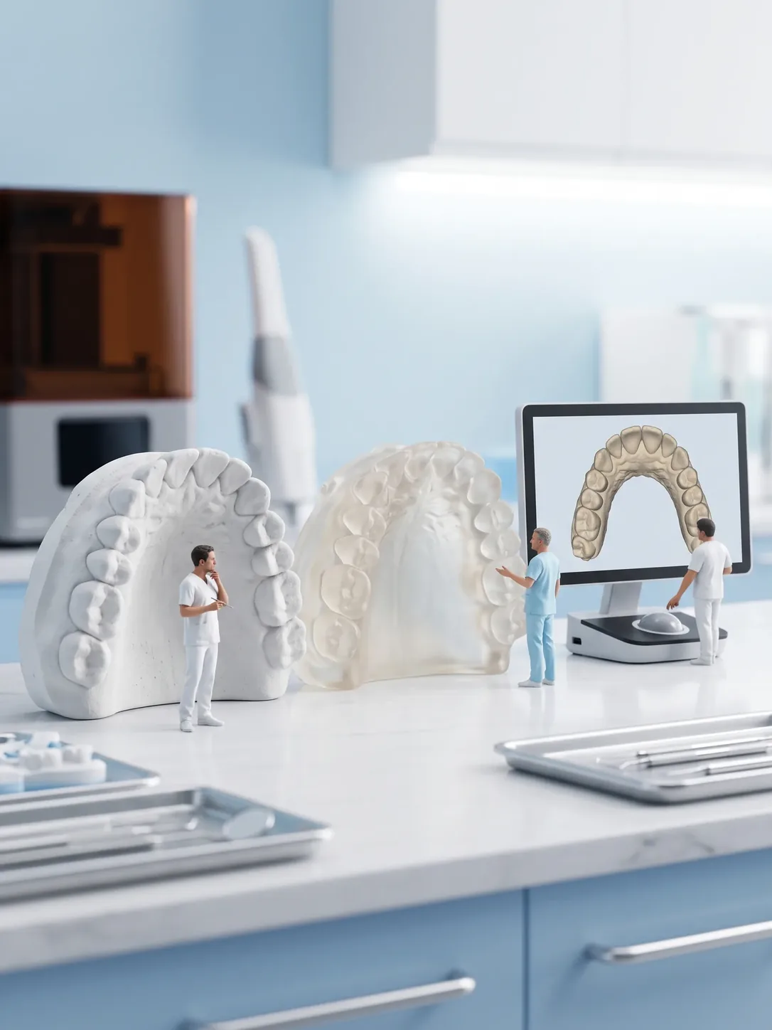 Modelos de estudio ortodóntico en yeso, resina o escáner intraoral