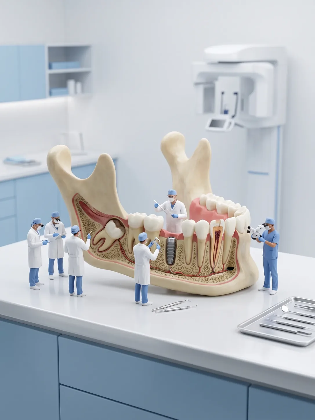 Casos en que el dentista indica una tomografía dental